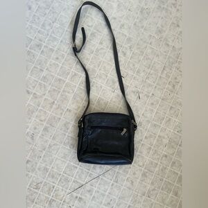 Black leather vintage Shoulder Bag